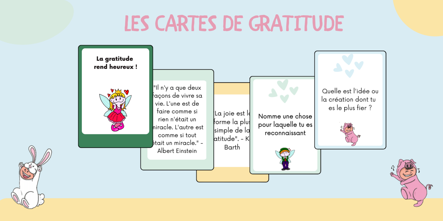 Les cartes de gratitude | Mon Monde à Moi