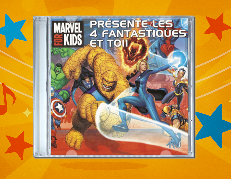 Coffret CD personnalisé Les 4 Fantastiques avec prénom