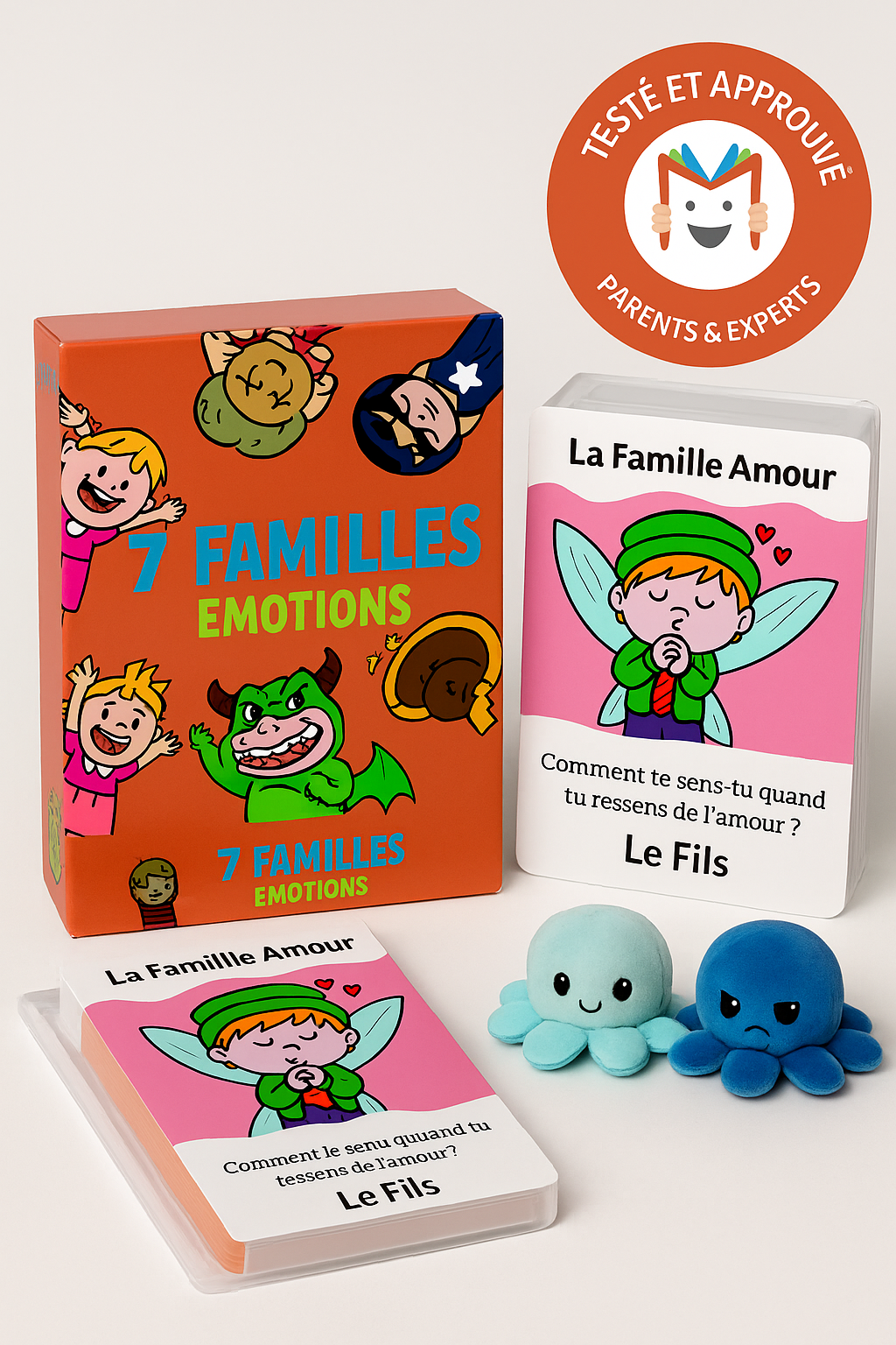 Jeu des 7 familles émotions Mon Monde à Moi testé et approuvé par les parents et experts