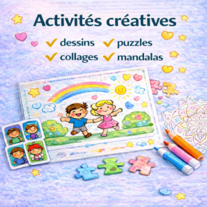 activites-creatives-emotions-enfants activités créatives émotions enfants dessins puzzles collages mandalas