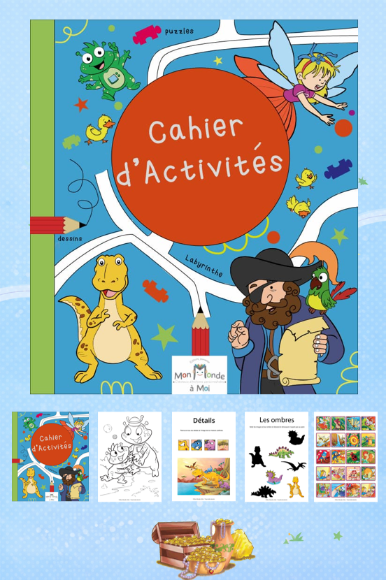 cahier activité Mon Monde à Moi avec 180 pages de jeux et coloriages