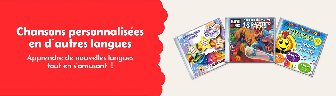 Chansons personnalisées pour apprendre de nouvelles langues en s'amusant