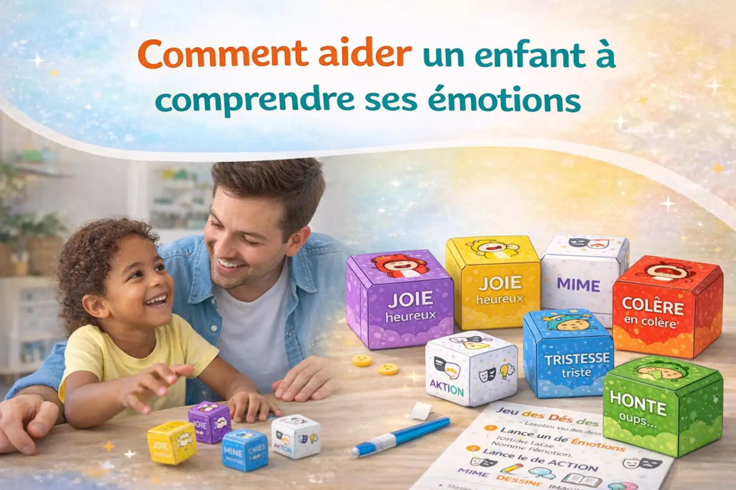 papa enfant jeu des dés émotions activité comprendre émotions enfant