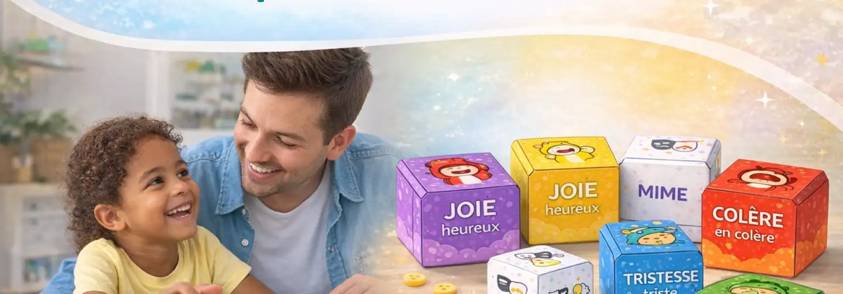 papa enfant jeu des dés émotions activité comprendre émotions enfant