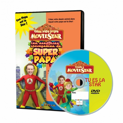 DVD personnalisé super papa pour la fête des pères