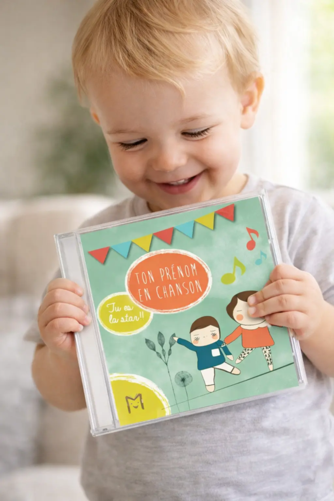 enfant tenant coffret CD Personnalisé Ma Musique pour Moi