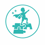 Icône enfant apprenant en s’amusant grâce à une création personnalisée