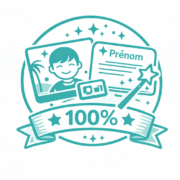 Icône expérience 100 % personnalisée avec photo intégrée dans le dessin animé