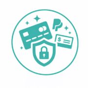 Icône paiement sécurisé pour commandes en ligne de créations personnalisées