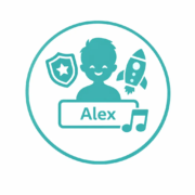 Icône création personnalisée pour chaque enfant avec prénom et univers