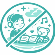 Icône rituel calme sans écrans avec enfant, livre et doudou