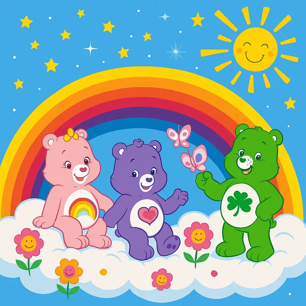 Couverture de l'album de Comptines et berceuses personnalisées Les Bisounours avec prénom