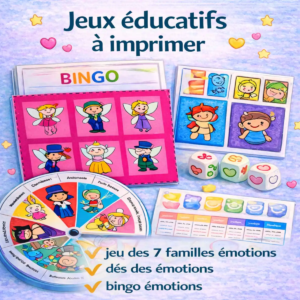 jeux-educatifs-emotions-enfants-imprimer jeux éducatifs émotions enfants bingo mémoire dés émotions à imprimer
