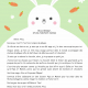 Lettre personnalisée du lapin de Pâques