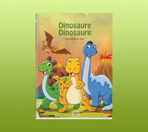 Livre personnalisé sur le thème des dinosaures pour les enfants