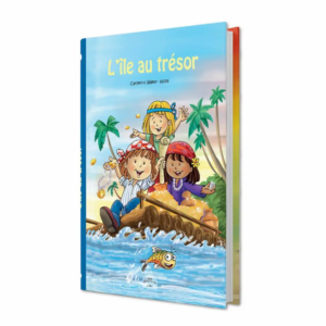 Couverture de face livre personnalisé l'ile au trésor