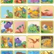 Cartes dinosaures du jeu de loto à imprimer