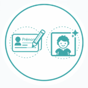 Icône personnalisation prénom et photo enfant